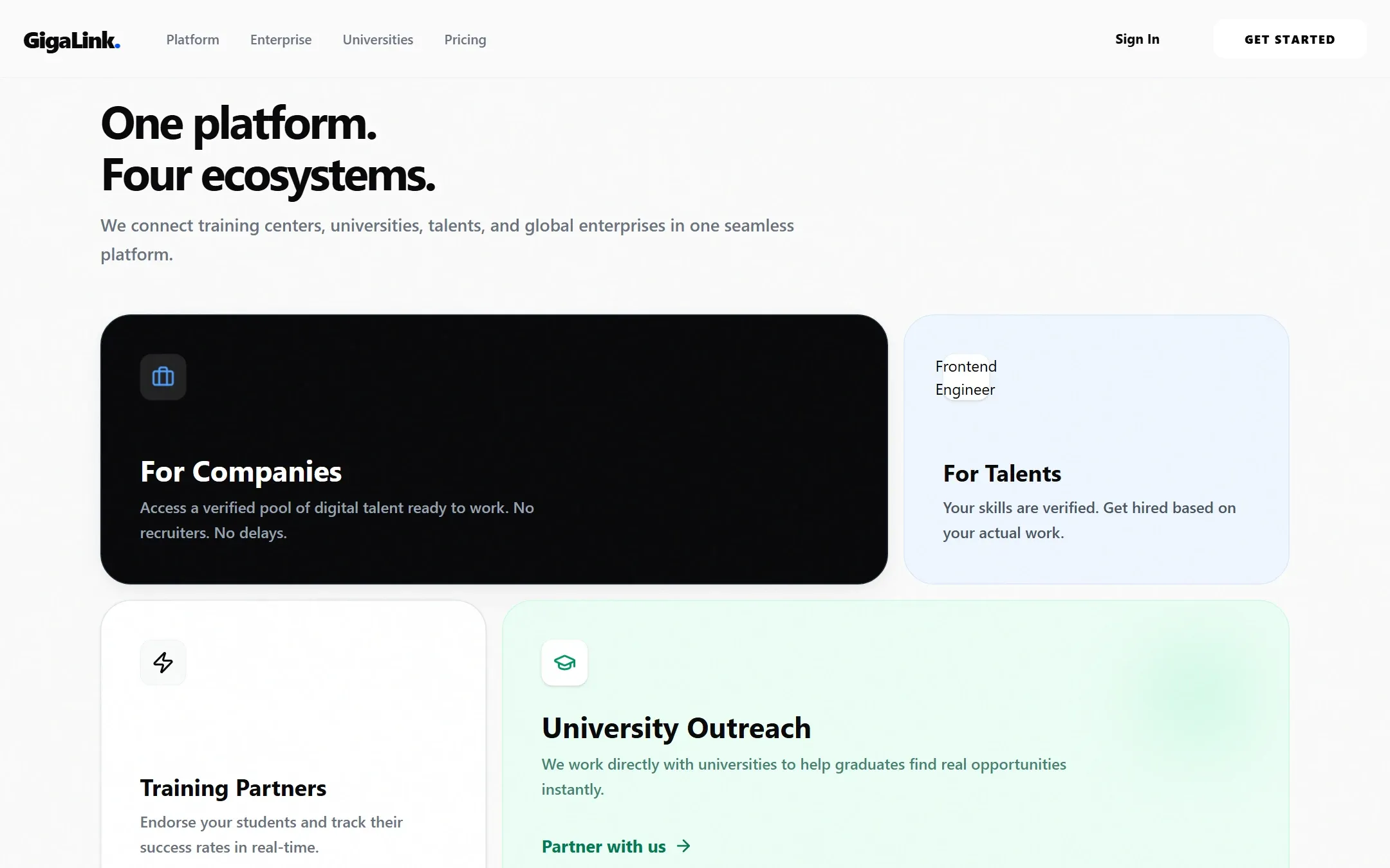 One platform, four ecosystems